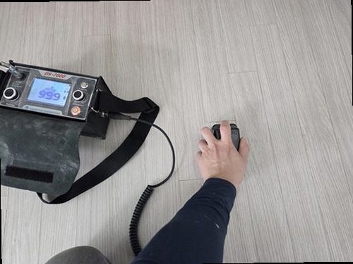 금산군 누수탐지 벽면 물자국과 천장 누수 흔적을 확인하는 모습