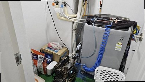 동래구 누수탐지 복천동 아파트 11층 현관 벽면 시공 후기 사진